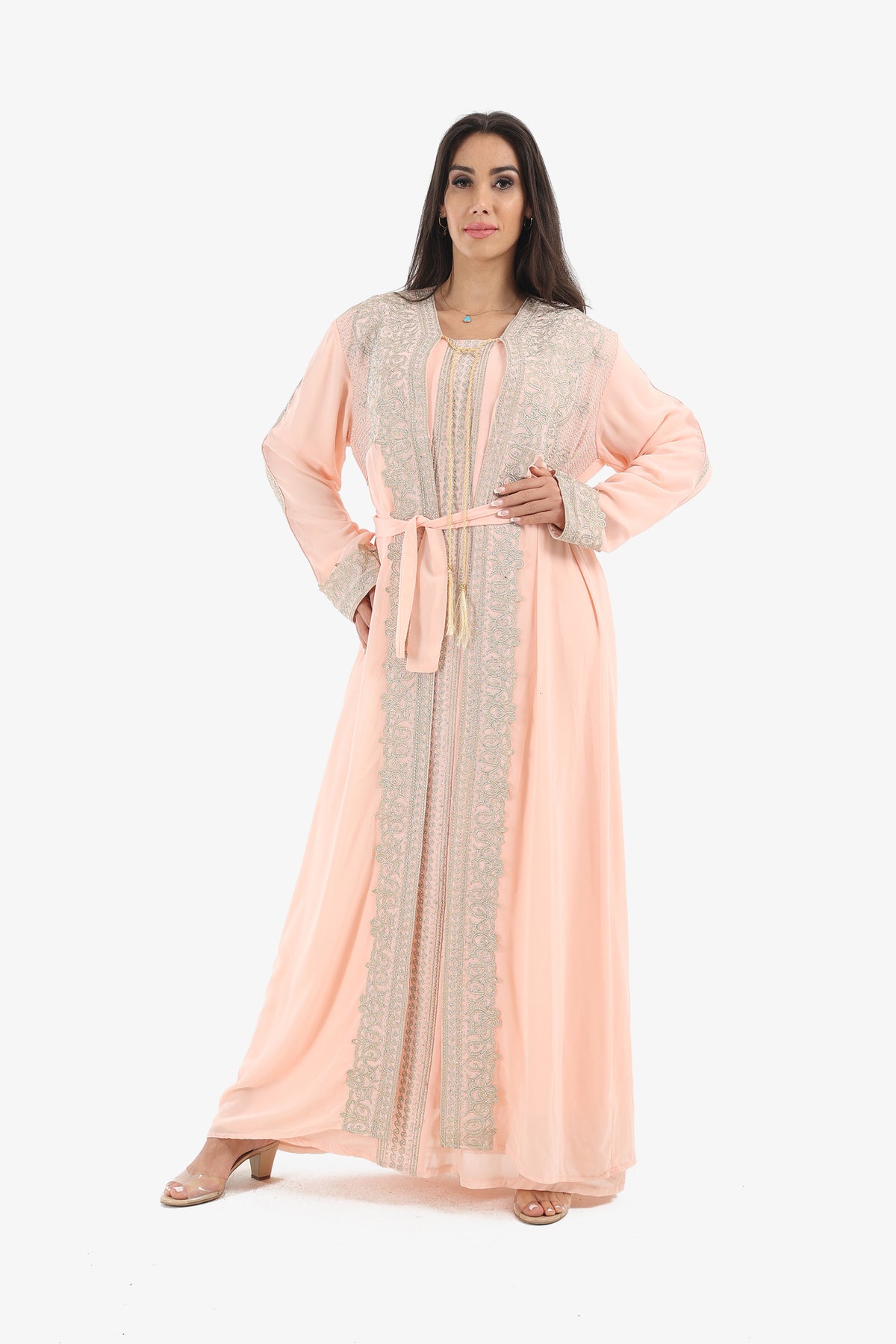 Embellished 3-Piece Abaya