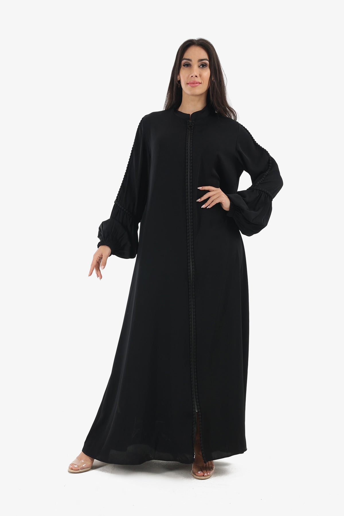 Textured Trim Abaya