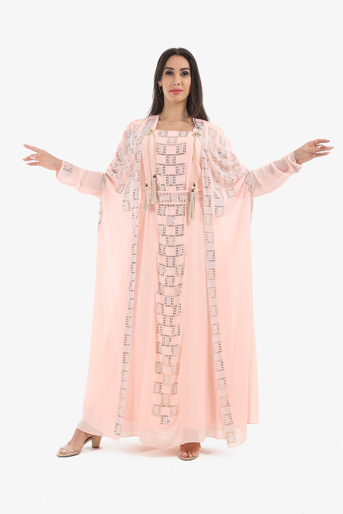 3-Piece Studded Kaftan