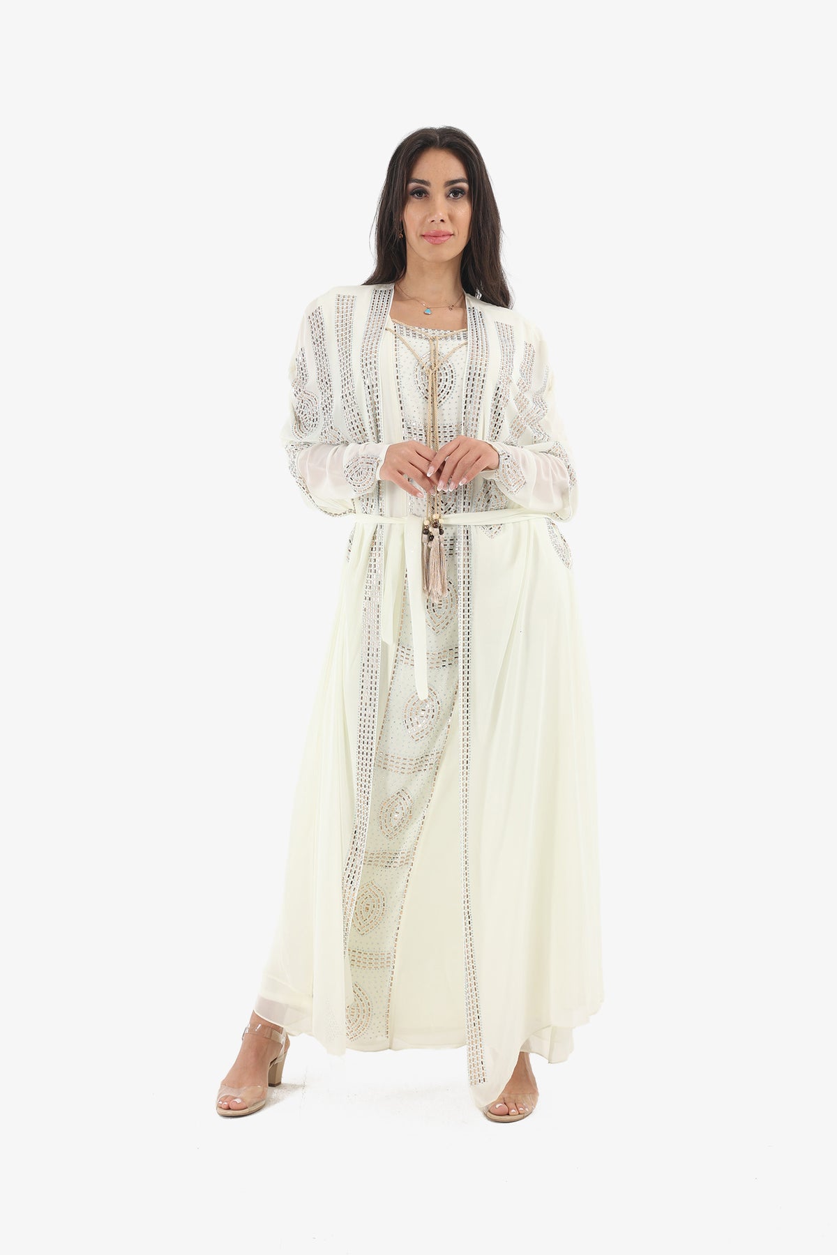 Square Neck Studded Kaftan