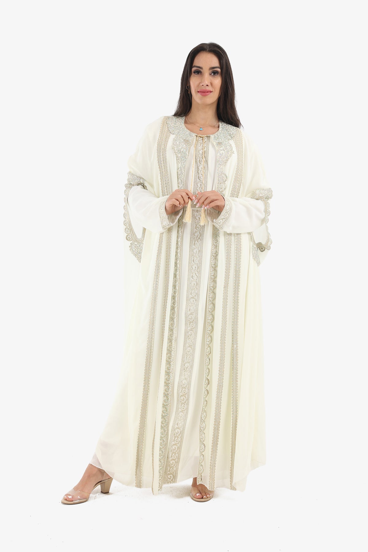 Embroidered 3-Piece Kaftan