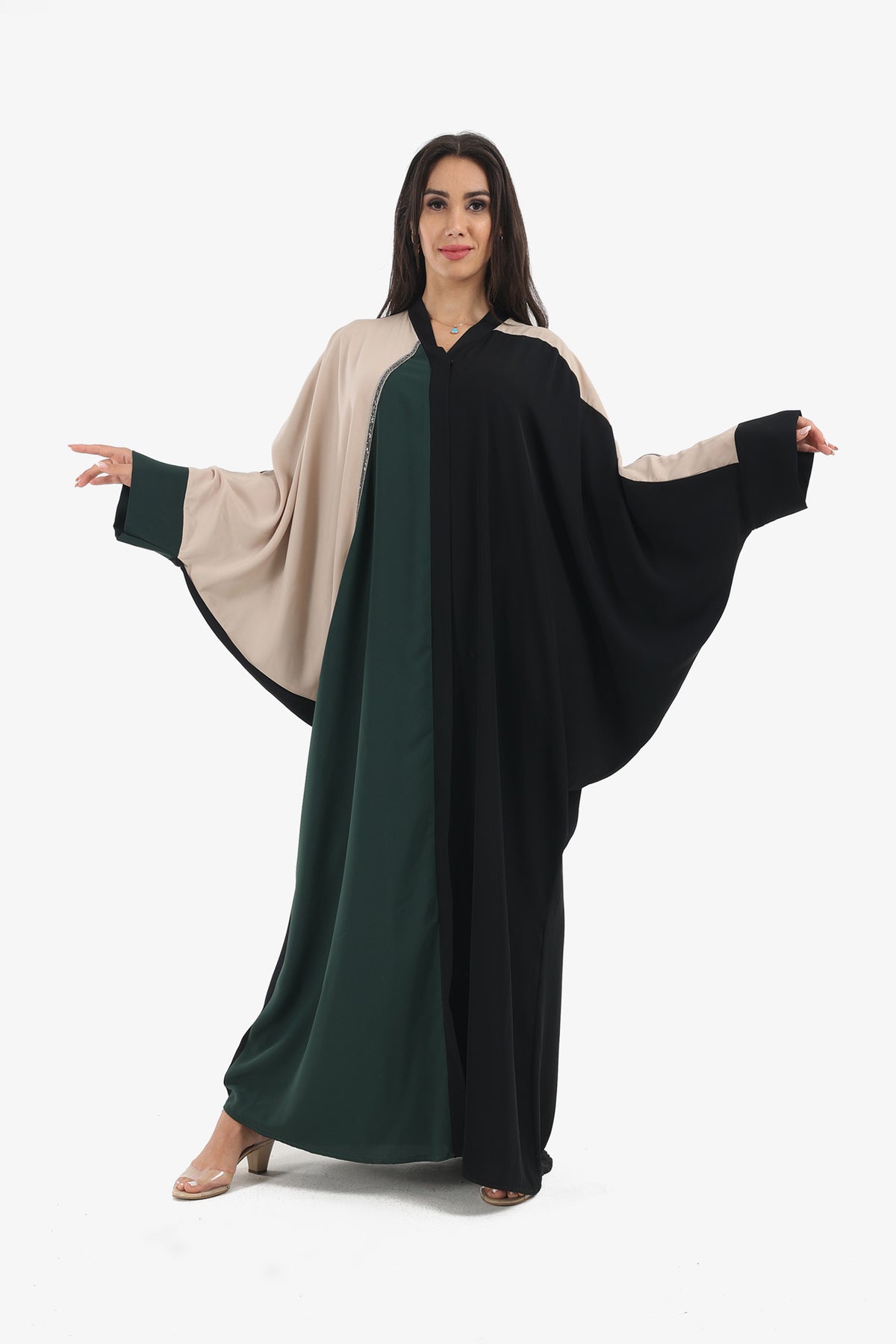 Color-Block Abaya