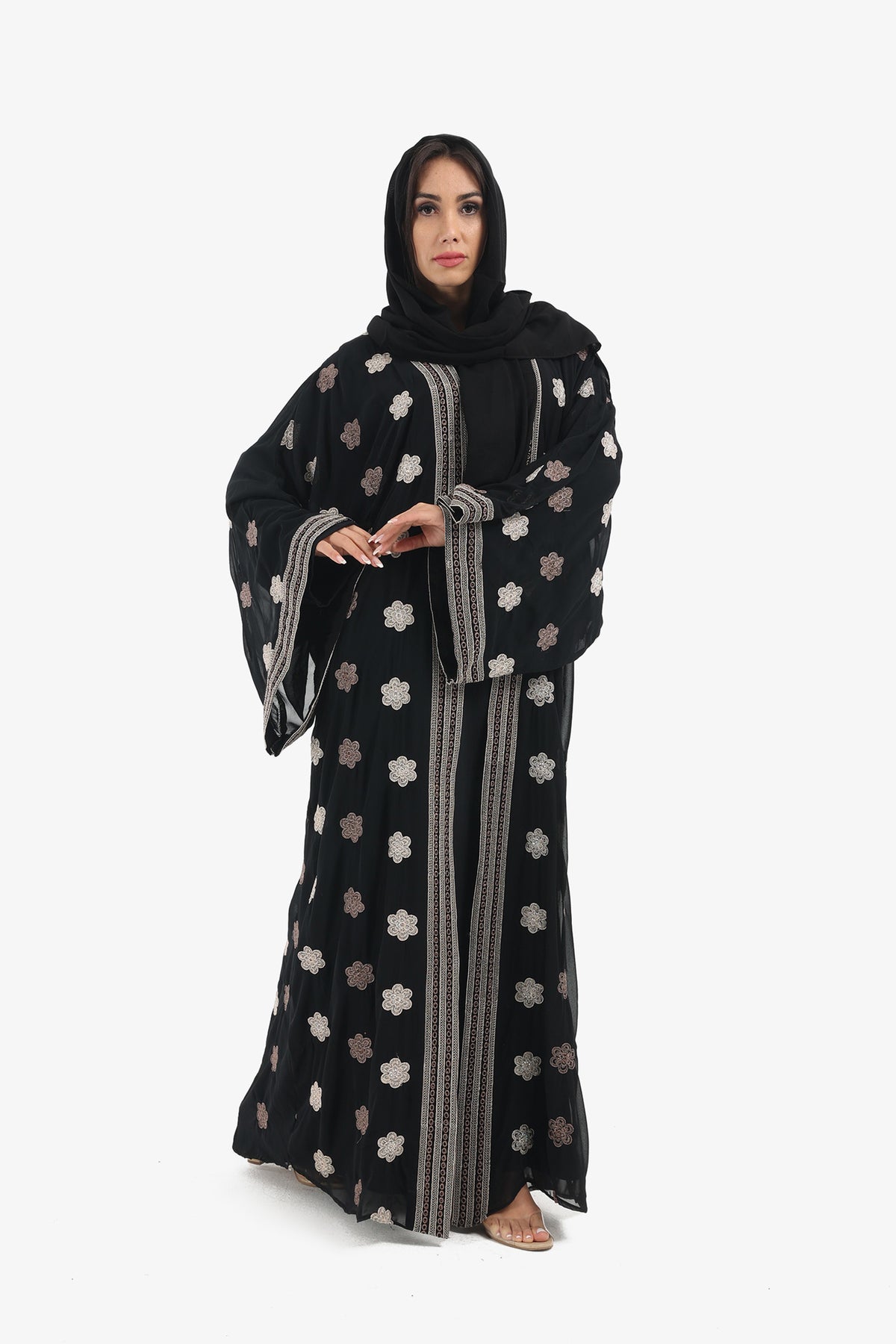 Floral Embroidered Abaya